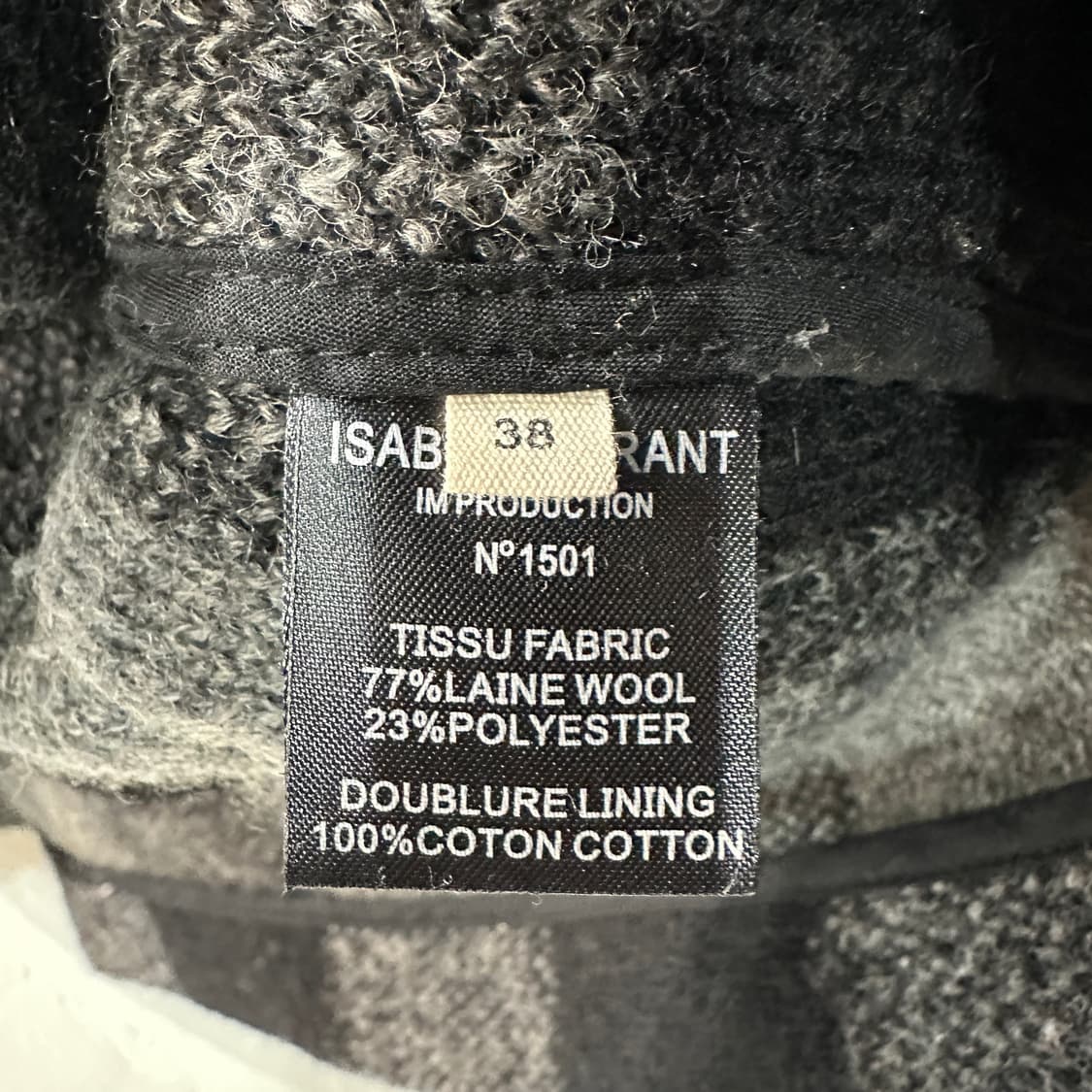 이자벨마랑 체크 코트 38 size 상품이미지4