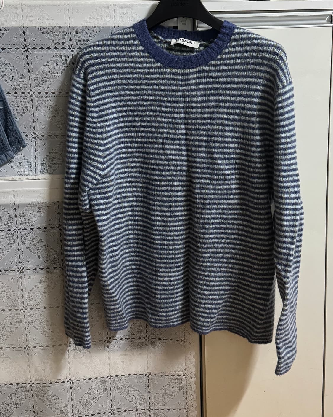 인템포무드 리스 하버 스트라이프 니트 블루 M사이즈 상품이미지2