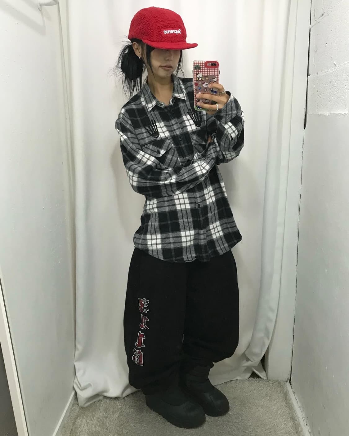 슈프림 X 히스테릭글래머 플레이드 플란넬 체크 셔츠 상품이미지3
