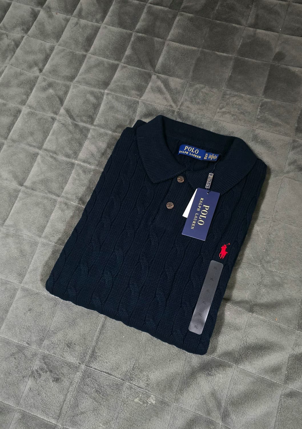 폴로 랄프로렌
케이블 반팔 니트 카라티 네이비 XL 새제품 상품이미지2