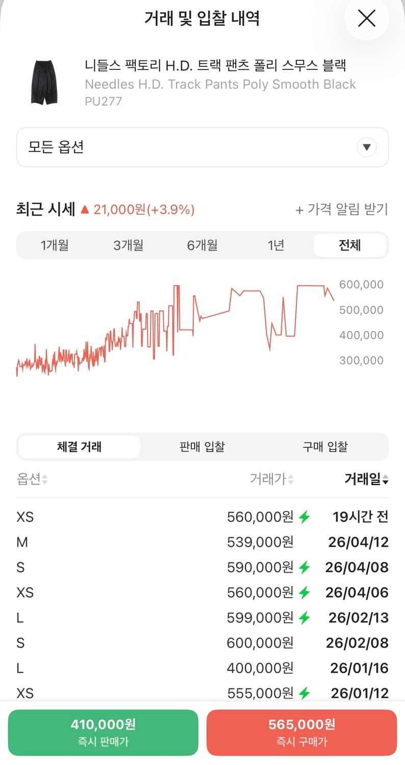 니들스 HD 트랙팬츠 블랙 상품이미지5