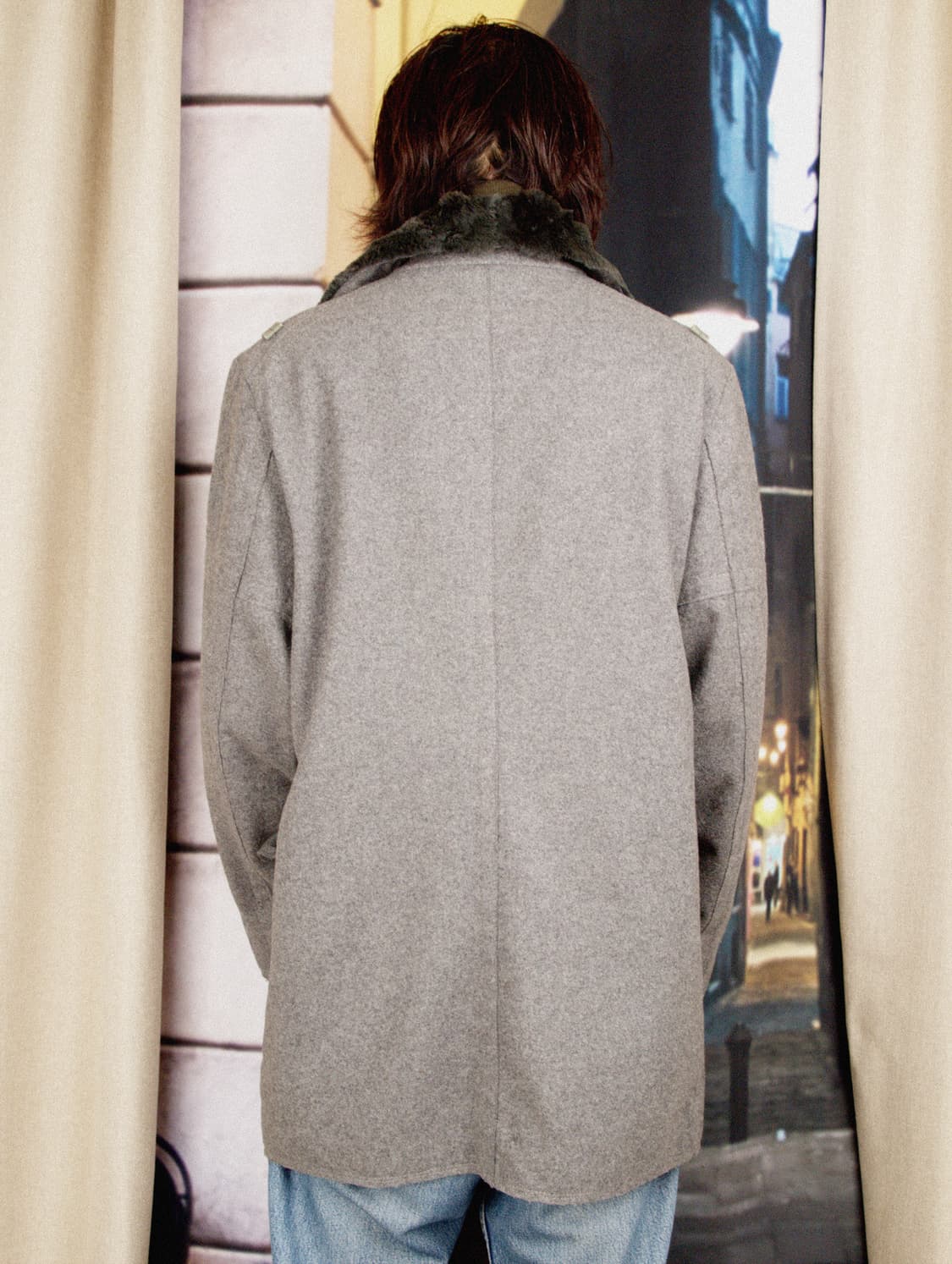 Wool Nylon Pea-coat 상품이미지5