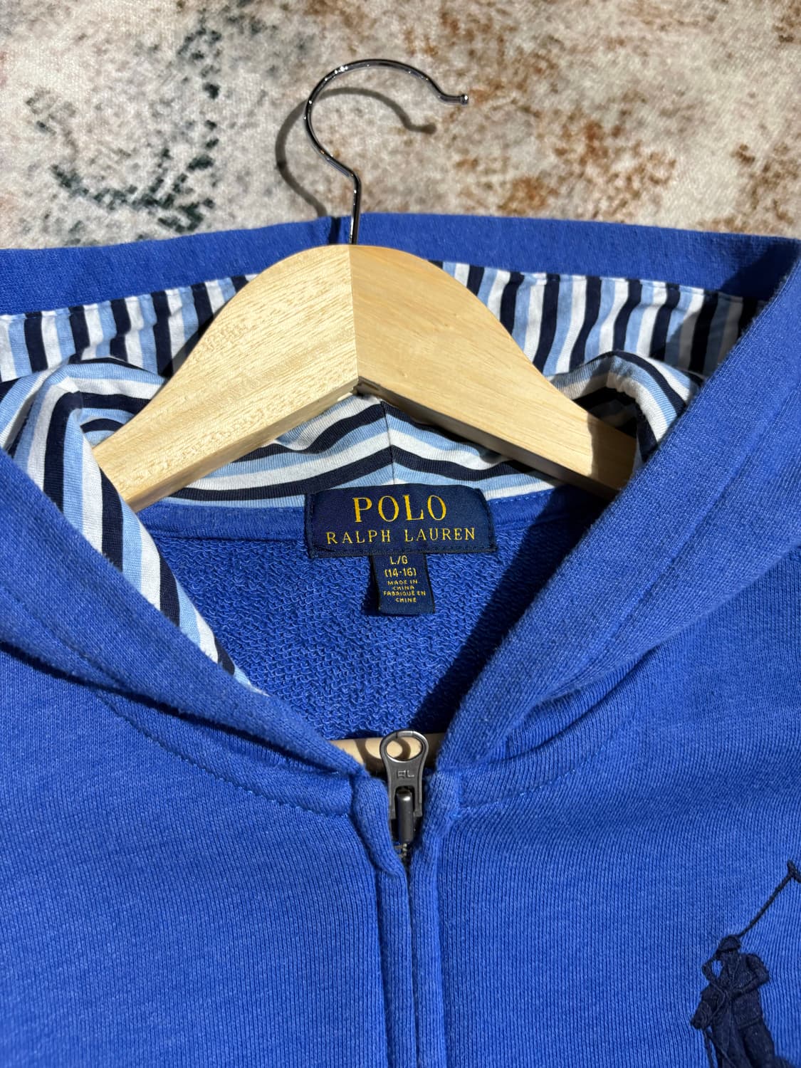 폴로 빅포니 블루 후드집업  상품이미지2