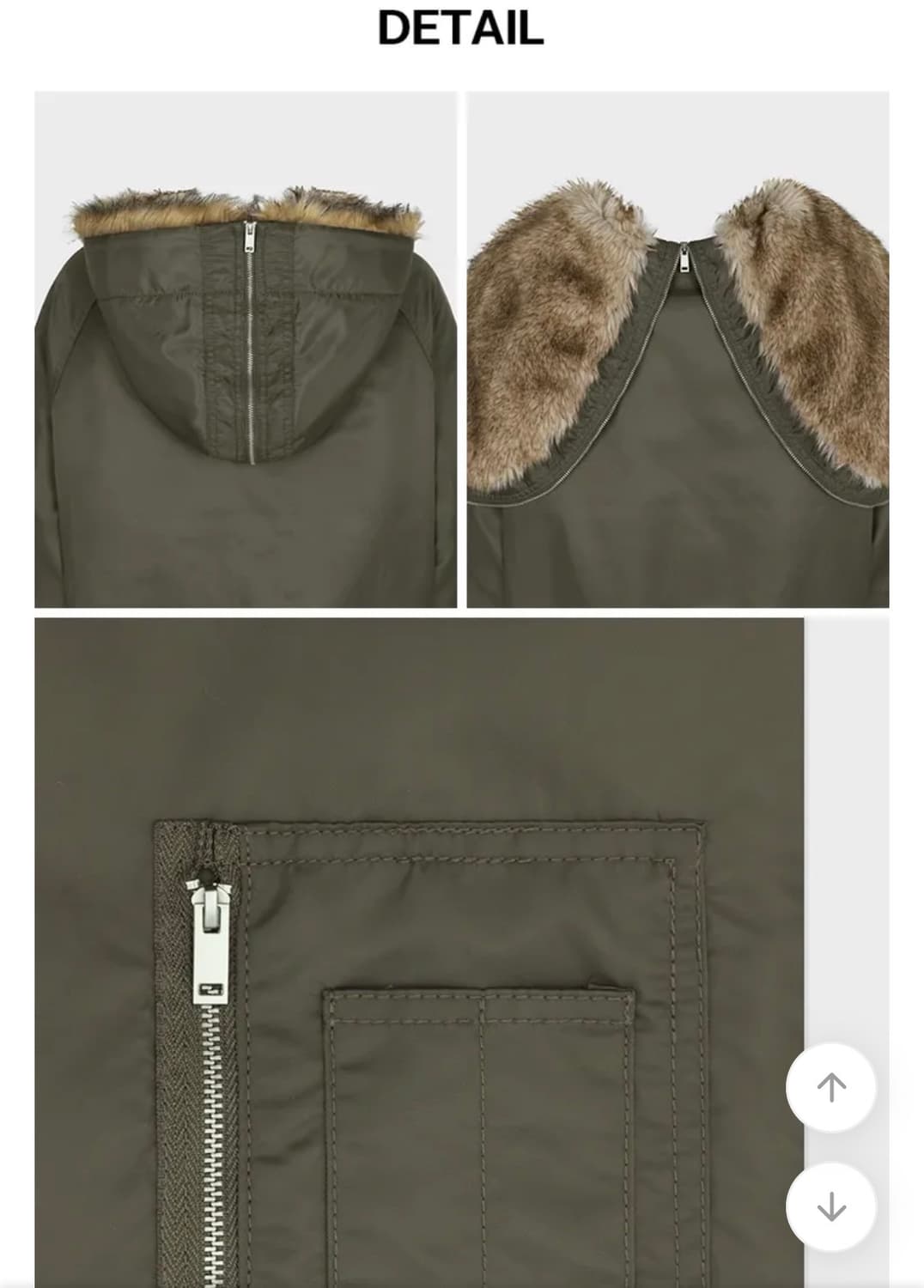 블랙업 MADE 누닐 퍼트리밍 후드 점퍼 [자체제작 제 작상품 글로시 상품이미지7