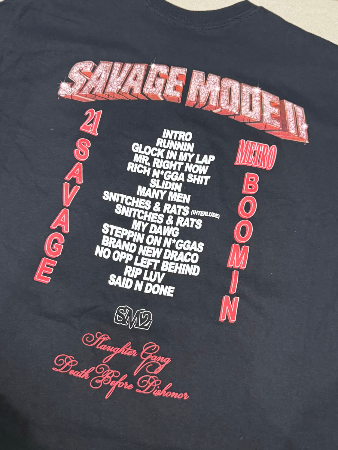 2020 21 새비지x메트로 부민 공식 머천다이즈 반팔 티셔츠 새 상품 상품이미지4