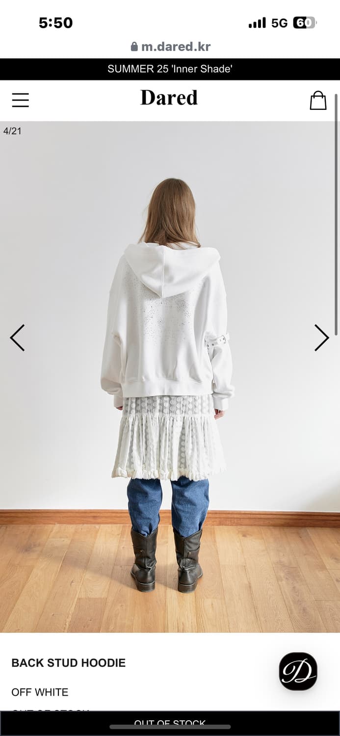 데어드 back stud hoodie  상품이미지2