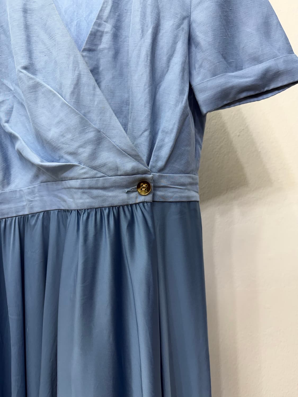 정품) 산드로 블루 랩 스타일 원피스 36 상품이미지4