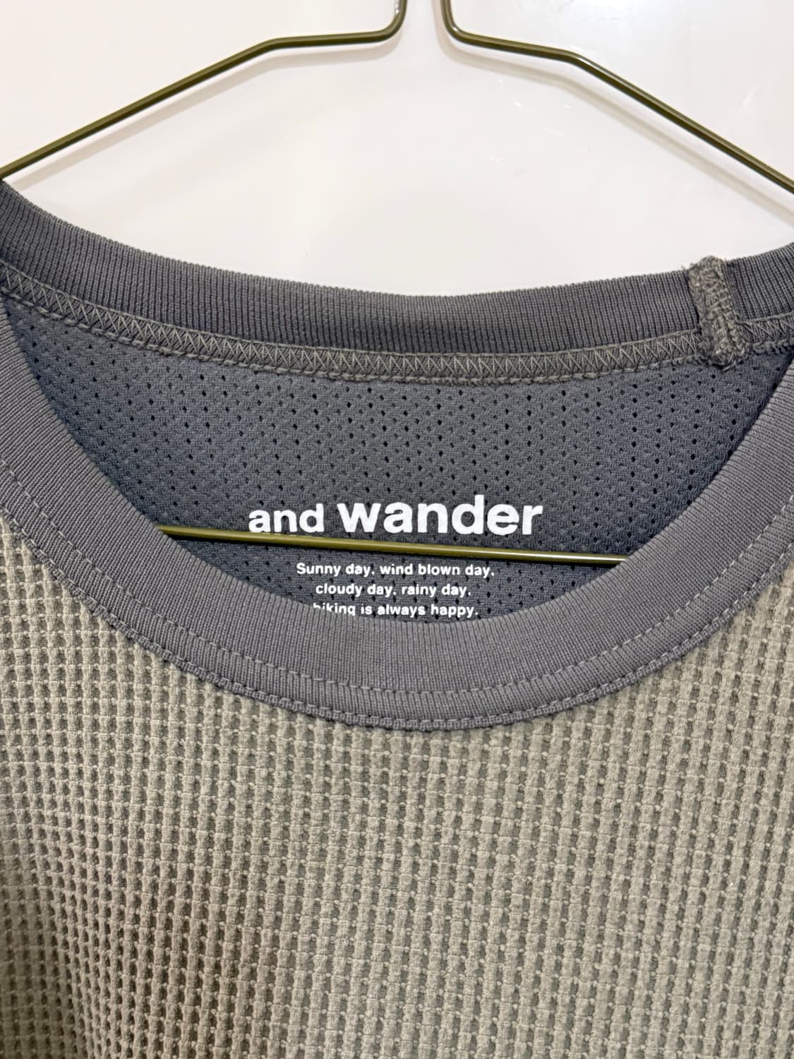 [L] 앤드원더 PE 와플 긴팔 티셔츠 상품이미지4