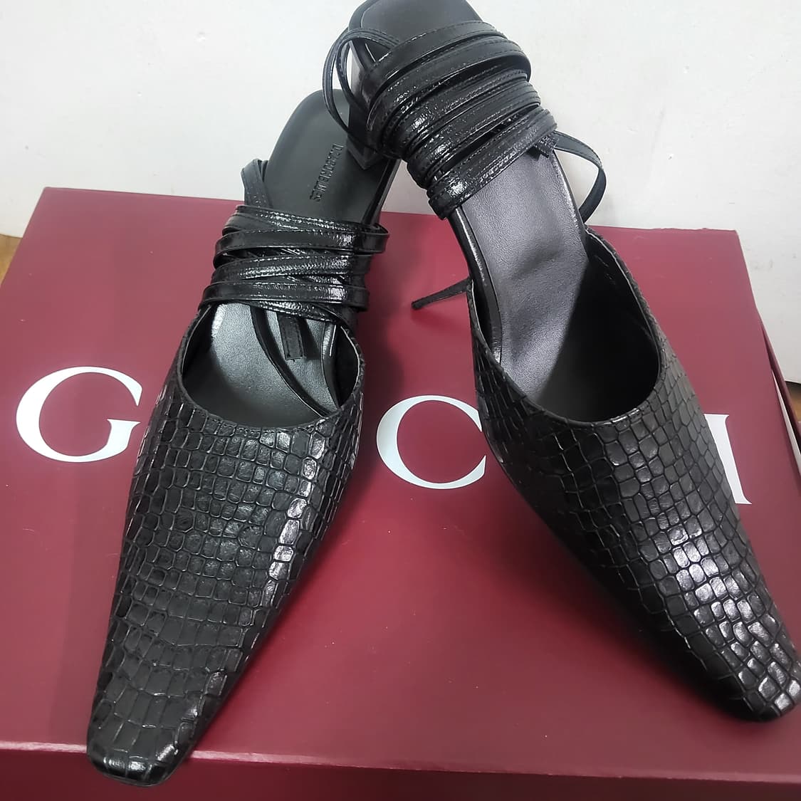 새상품 오르 orr 드레곤블루스 스퀘어 뮬 엘리게이터 38.5 255 상품이미지8