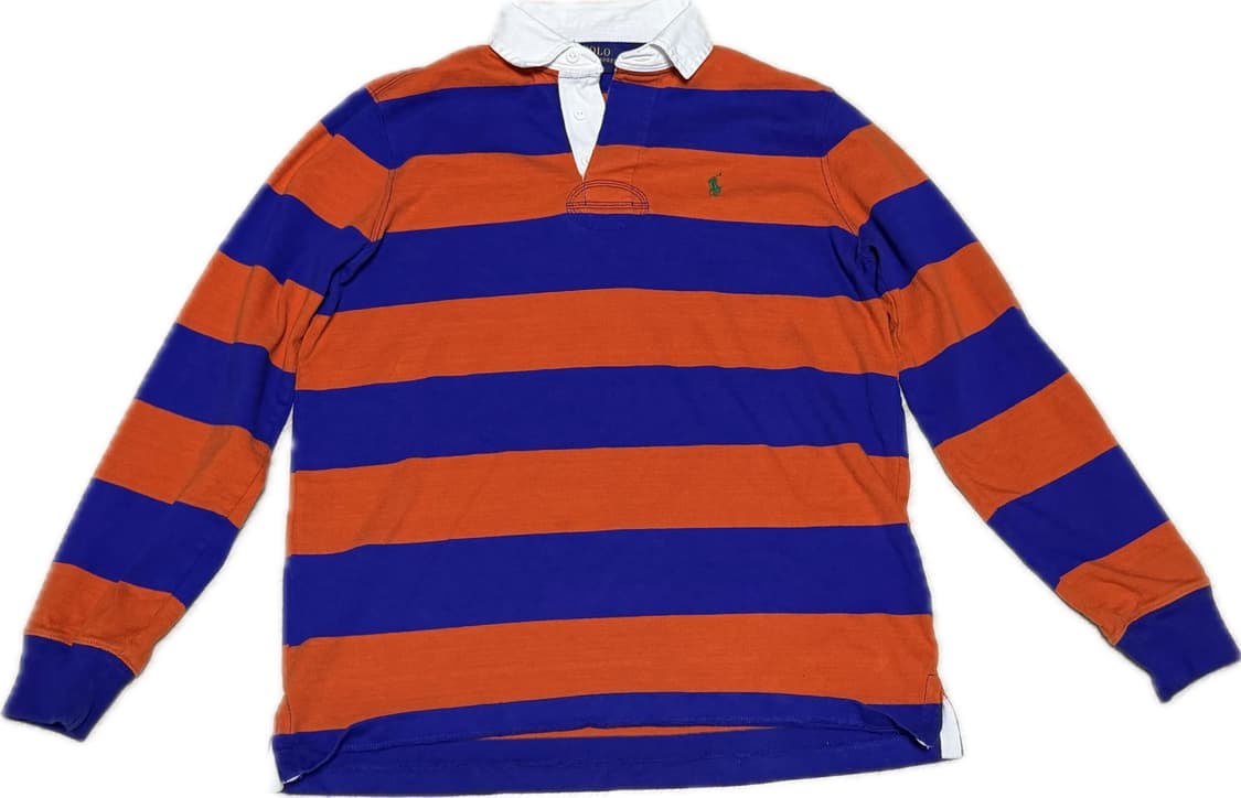 폴로 랄프로렌 럭비 pk 셔츠 오렌지블루(칸예 웨스트 컬러) M 상품이미지1