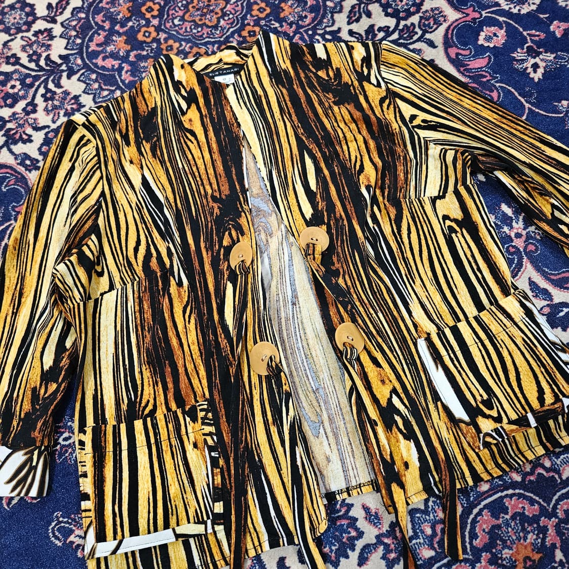 엘리 타하리(Elie Tahari) 비스코스 호피 자켓 상품이미지3