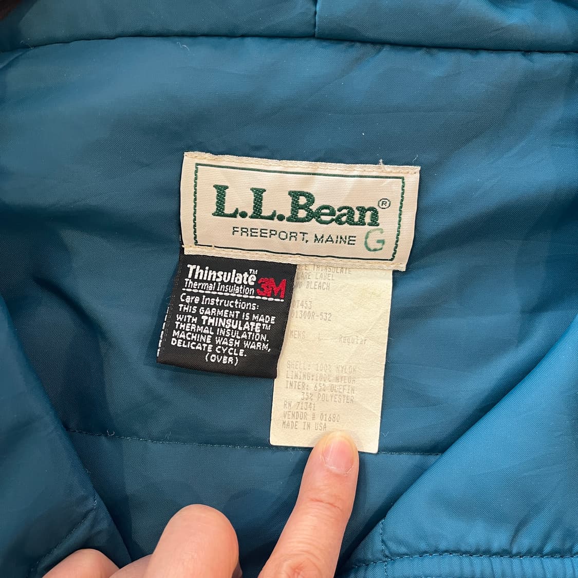 LL Bean 90's 패딩 아노락 made in usa 상품이미지4