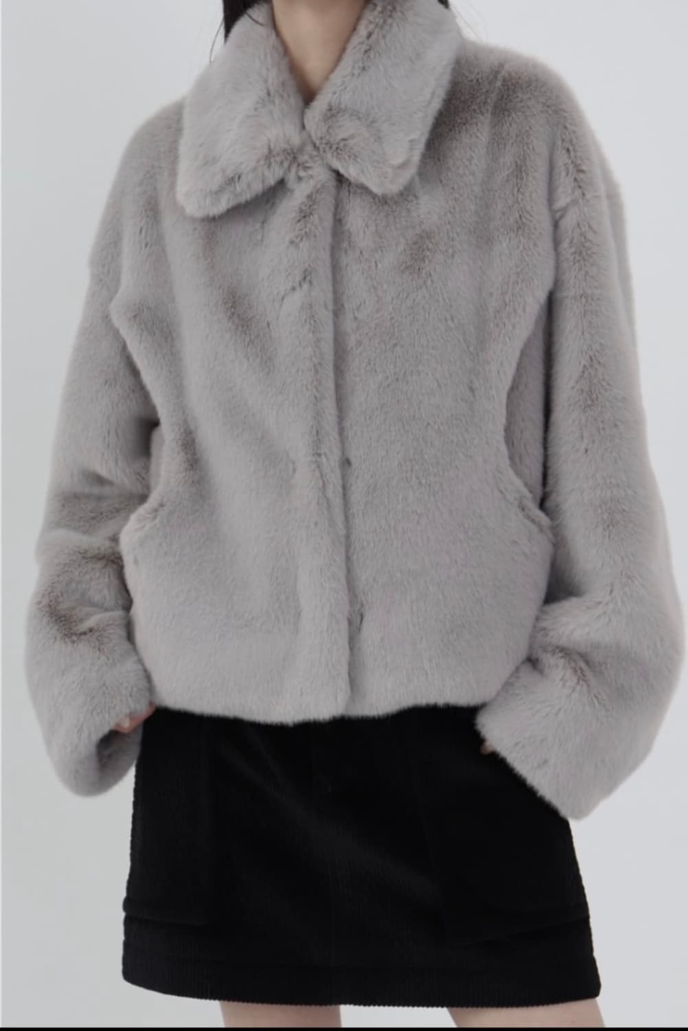 트리밍버드 라운드 포켓 퍼자켓 상품이미지1