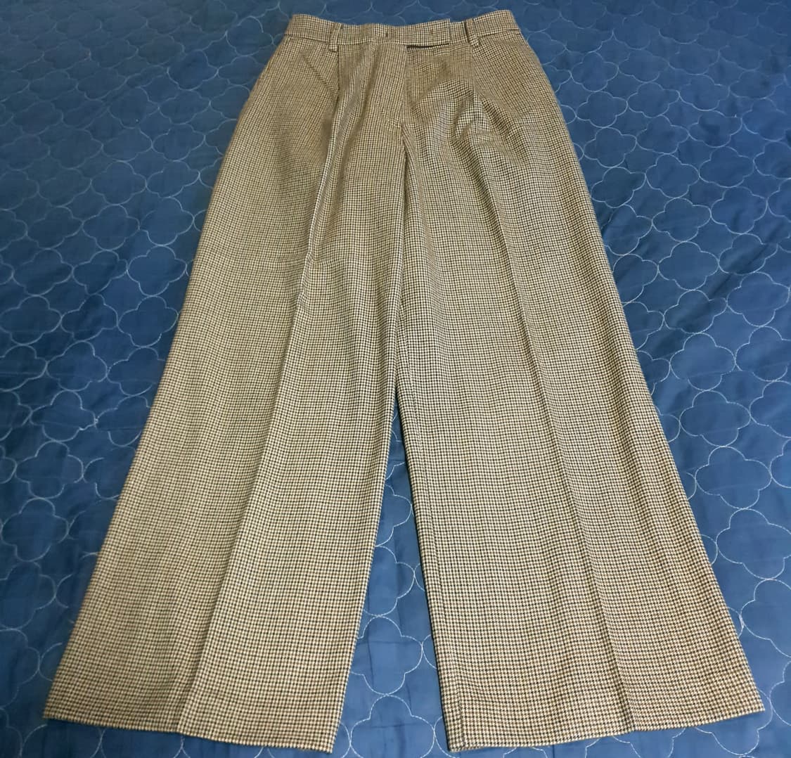 지오다노 우먼 하운드투스 핀턱 와이드핏 슬랙스 브라운 (28) 상품이미지1