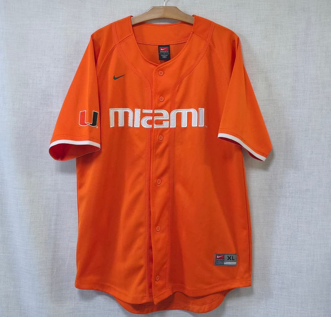 나이키 Nike Team 마이애미 허리케인스 야구 저지 반팔 자켓 유니폼 상품이미지1