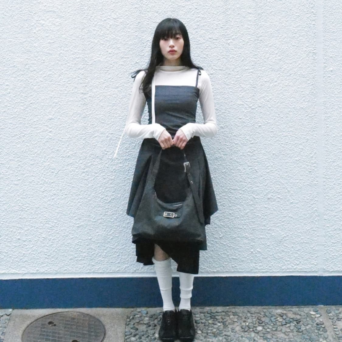 미세키서울 레이어드 스카프 롱슬리브 아이보리 상품이미지7