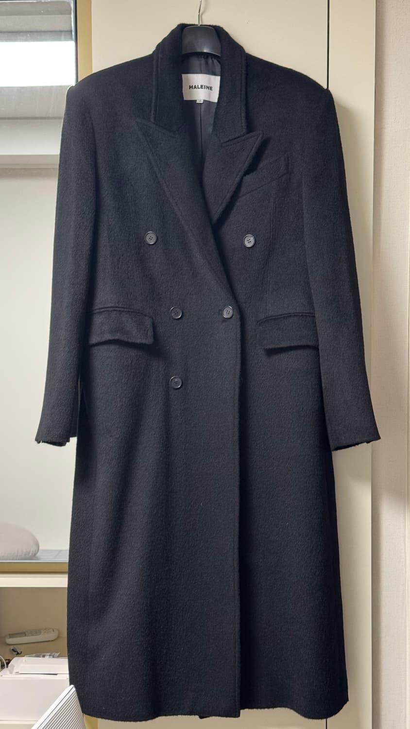 HALEINE 알렌느 알파카 검정 더블 코트 2사이즈 상품이미지2