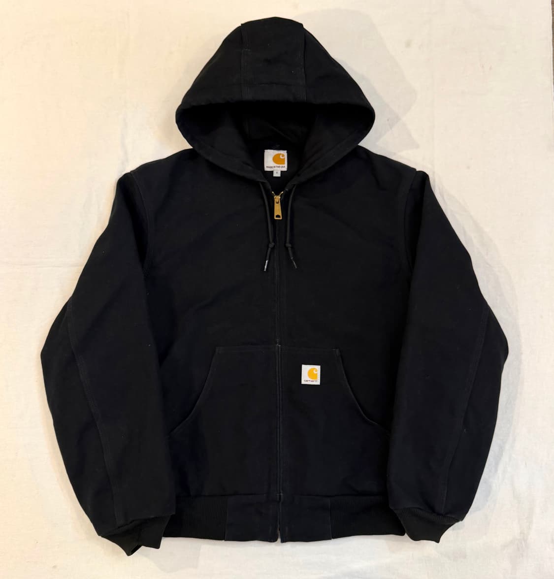 칼하트 Made in USA J131 액티브 후드 워크자켓 블랙 상품이미지1