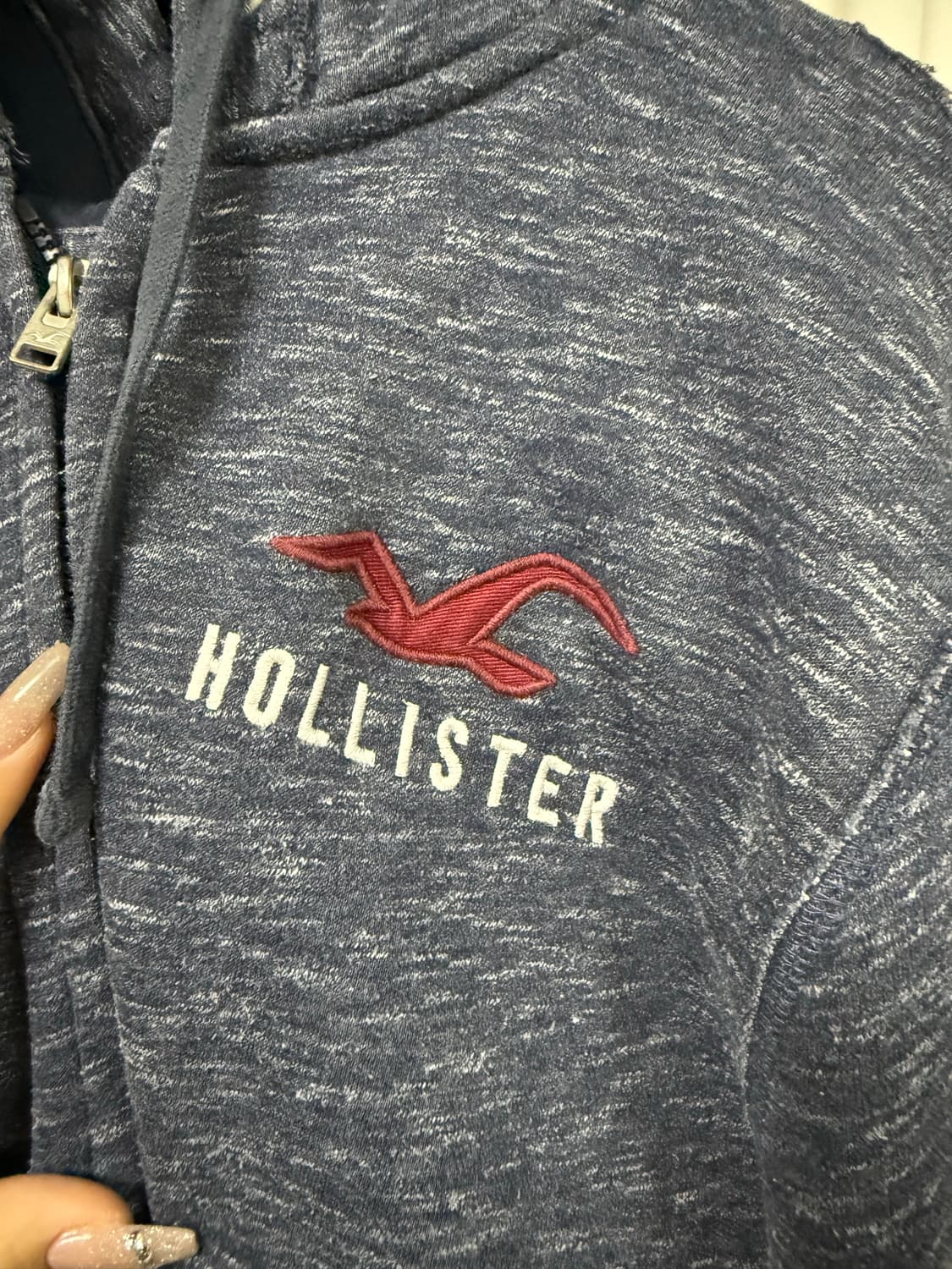 홀리스터 네이비 사이드라인 후드집업 상품이미지2