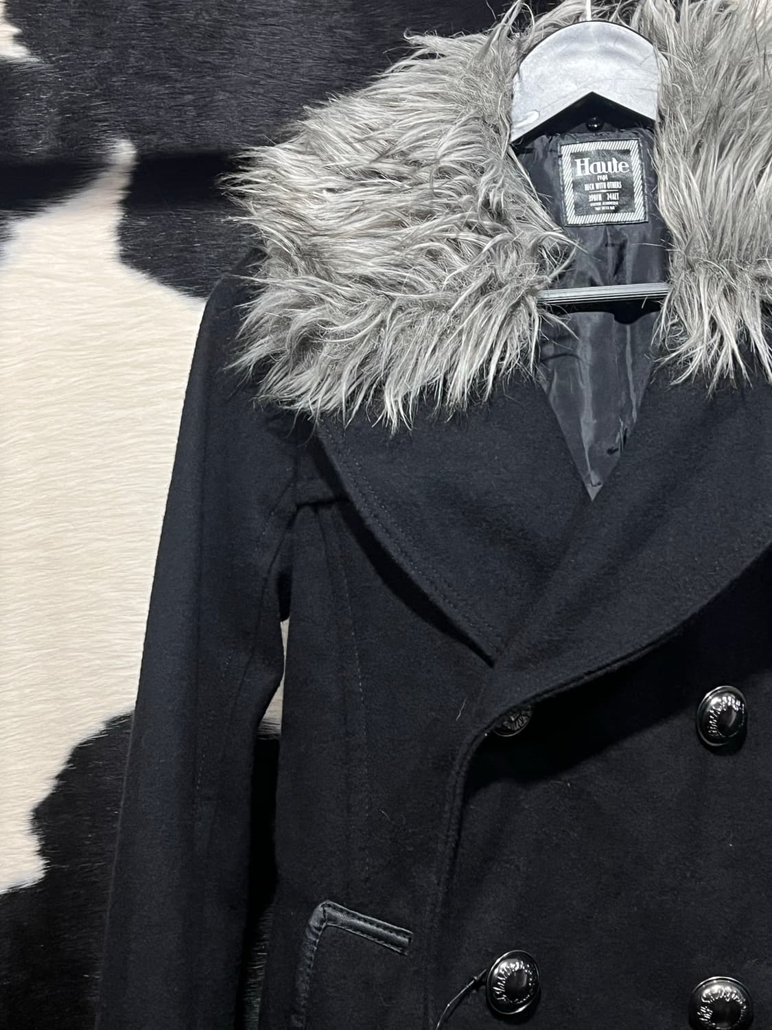 Haute 카라 퍼 코트 상품이미지4