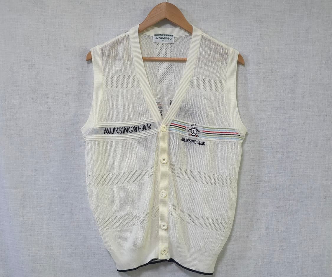 먼싱웨어 일본수입 정품 니트 베스트 골프웨어 여름 조끼 여성 77 상품이미지2