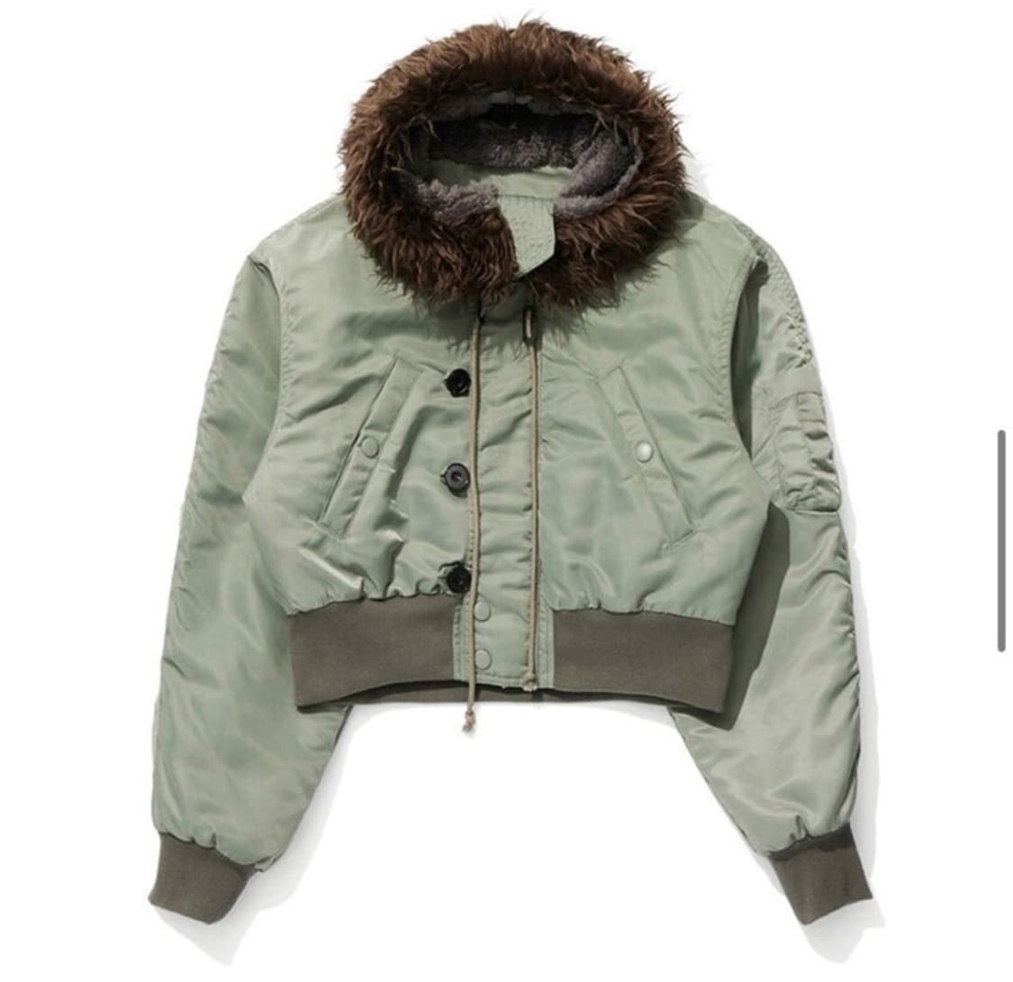 오픈와이와이 faux fur zipper hood ma1 상품이미지2