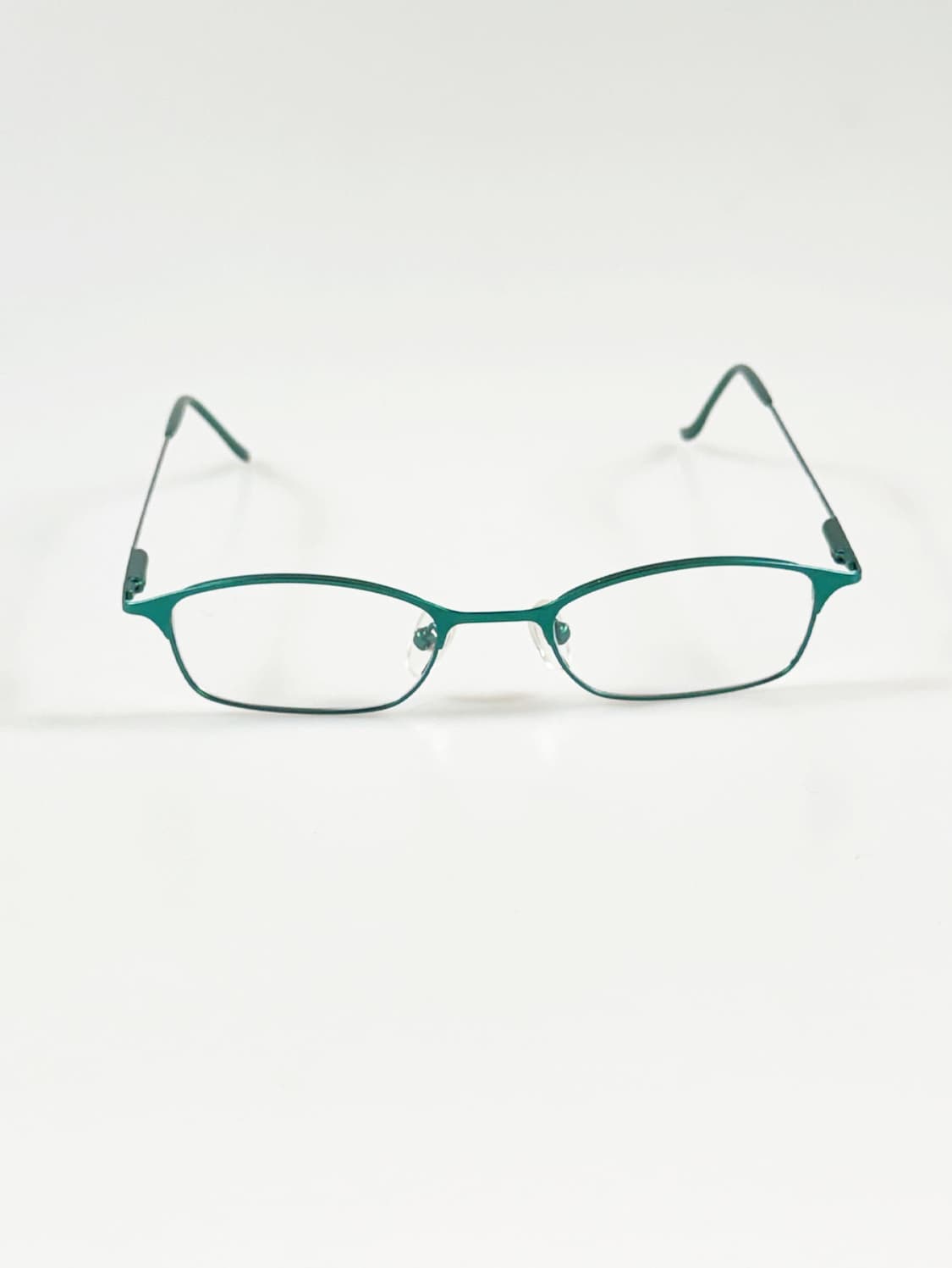 90s 독일제 NO NAME 그린 메탈 스퀘어 빈티지 안경 상품이미지1