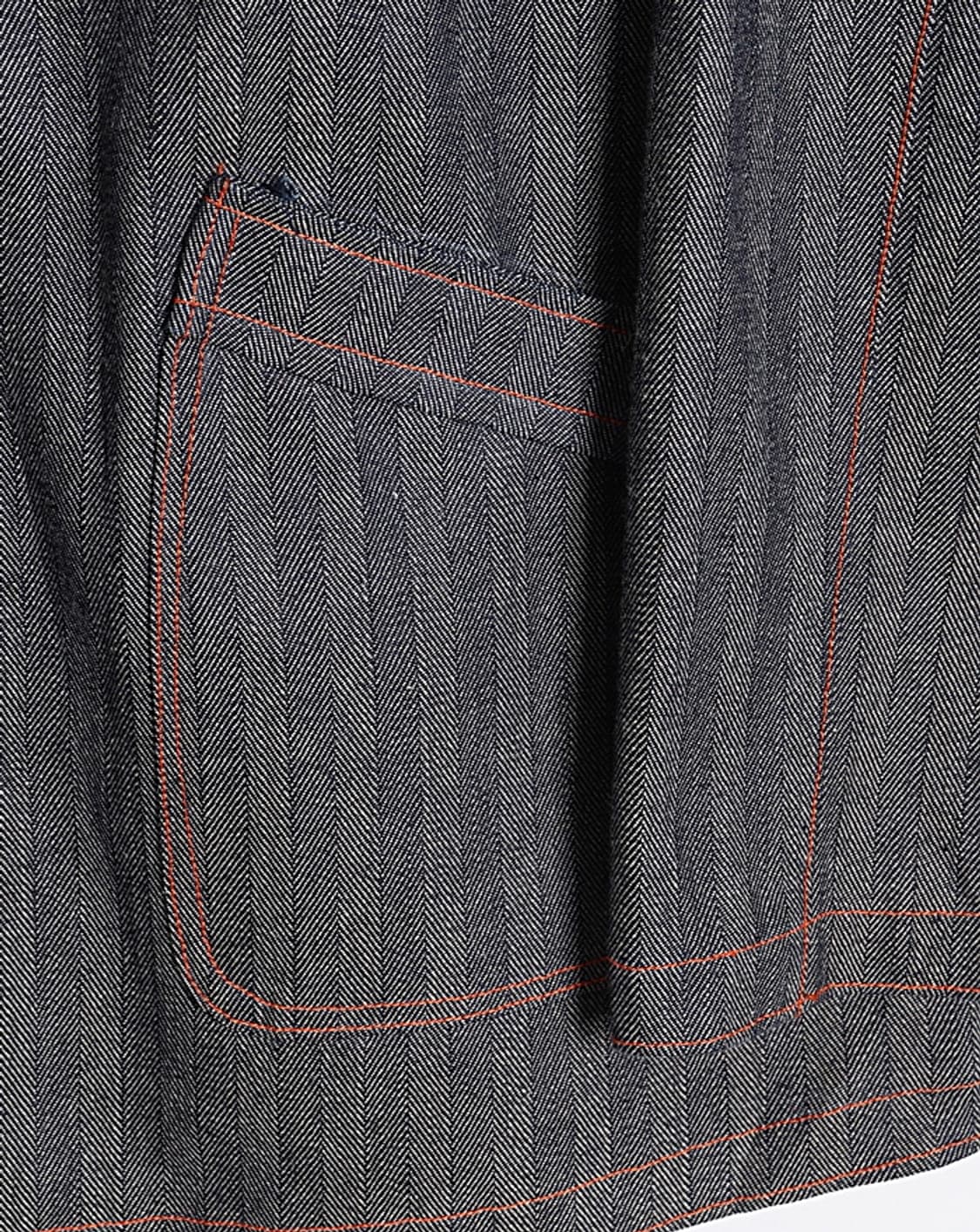 Non Herringbone Hooded Denim Jacket 상품이미지4