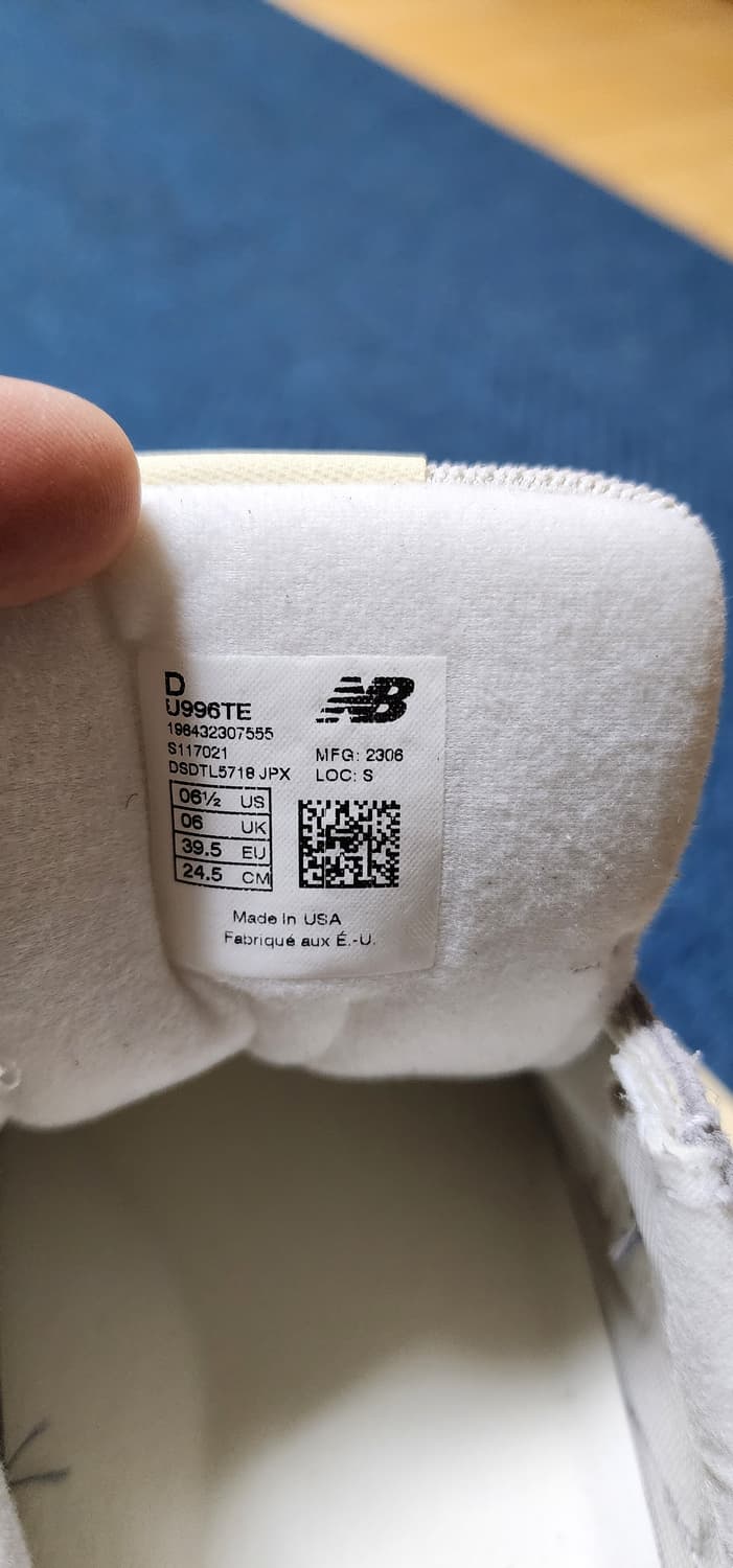 신품 뉴발란스 996 Made in USA 245mm 스니커즈 운동화 상품이미지5