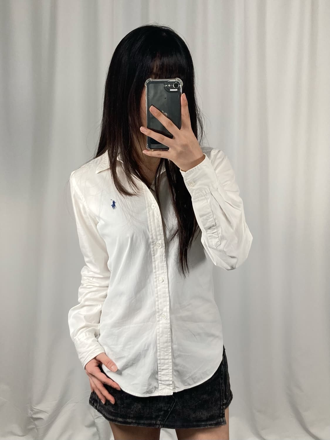 폴로 화이트 긴팔 셔츠 상품이미지2