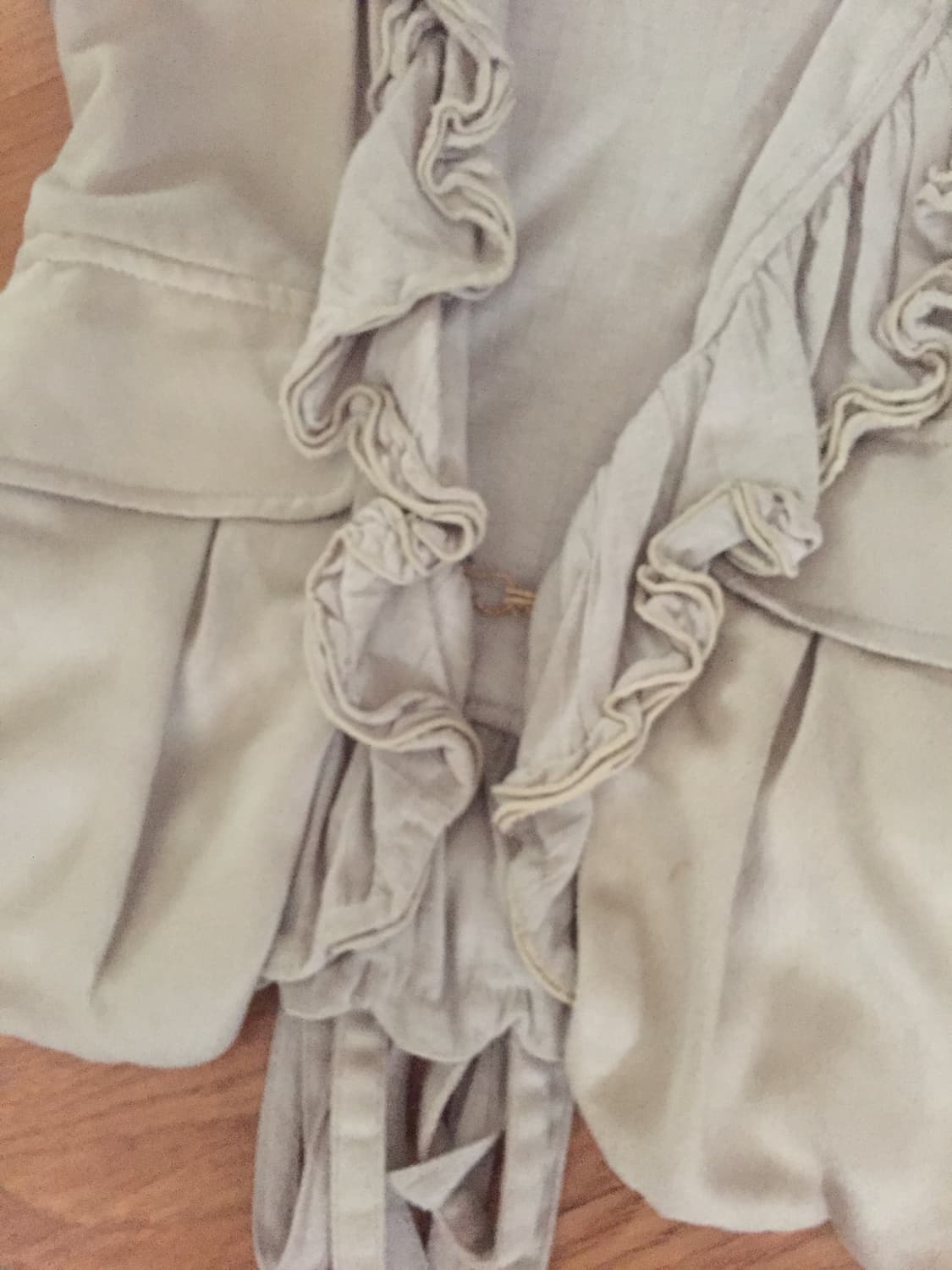 빈티지 카라 프릴 포켓 베스트 조끼 상품이미지3