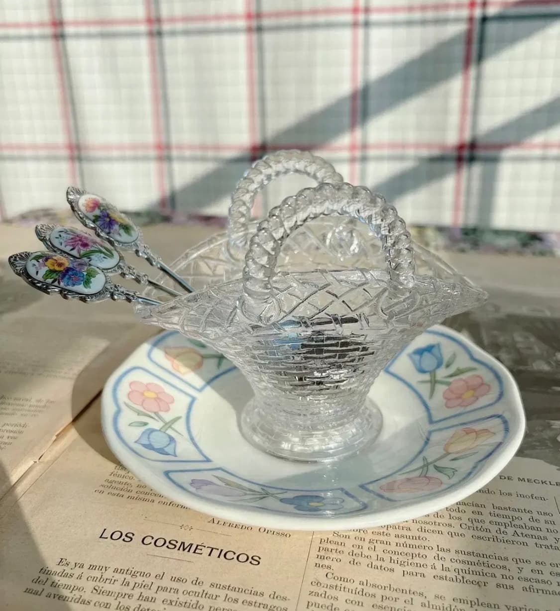 빈티지 글라스 바스켓 상품이미지1