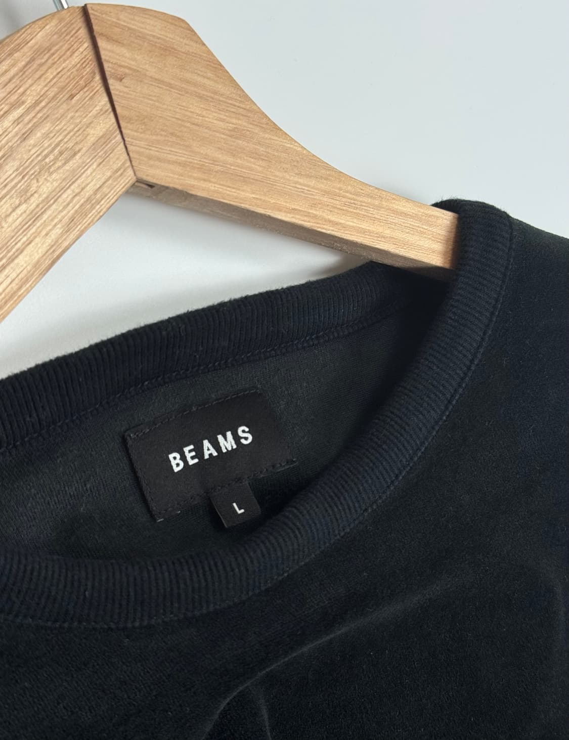 빔즈 벨루아 벨벳 스웻셔츠 블랙 맨투맨 L 상품이미지5