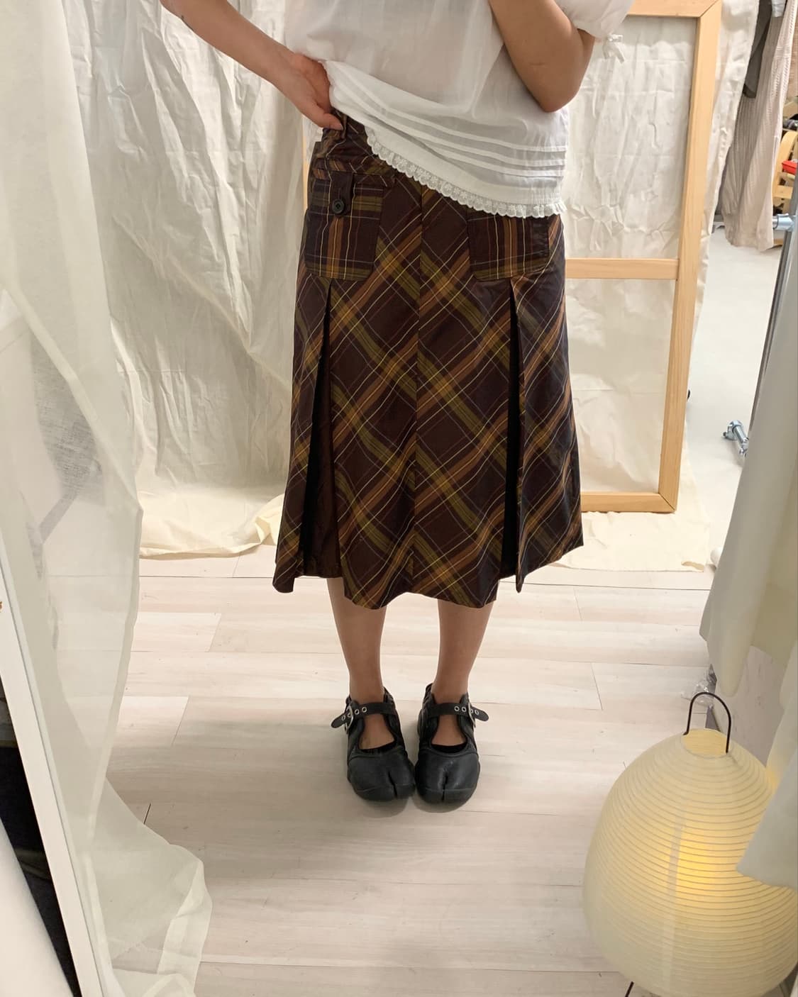[TACHIBANA] pocket check pattern skirt  상품이미지9