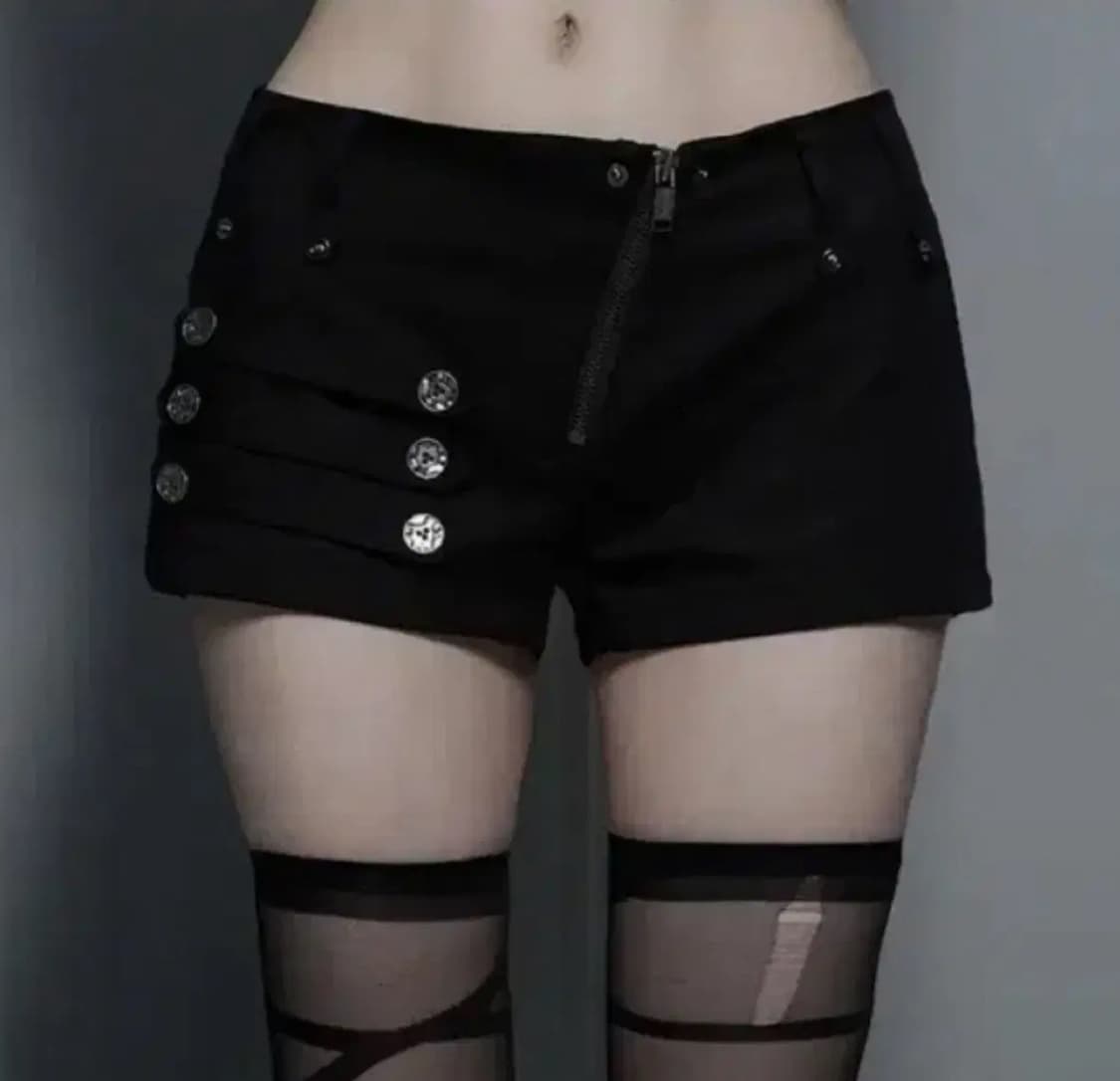 에트오소메 나폴레옹 다이애그널 숏팬츠 블랙 상품이미지1