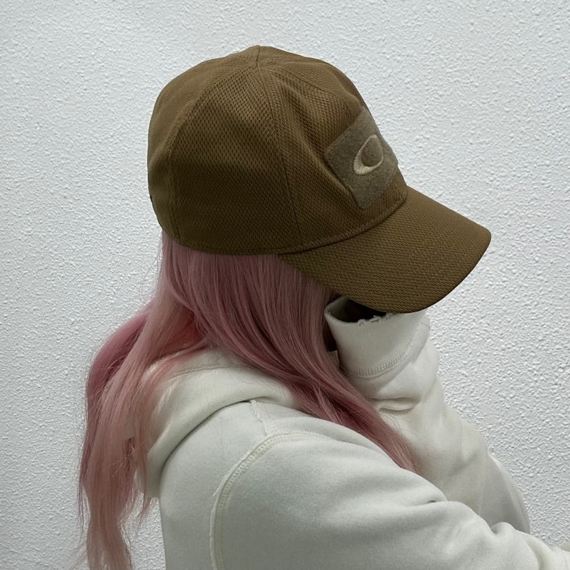 오클리 택티컬 벨크로 로고 베이지 매쉬 볼캡 상품이미지2