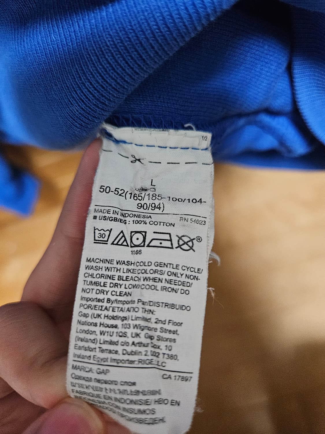 이지갭 퍼펙트 후드 블루 L 상품이미지7