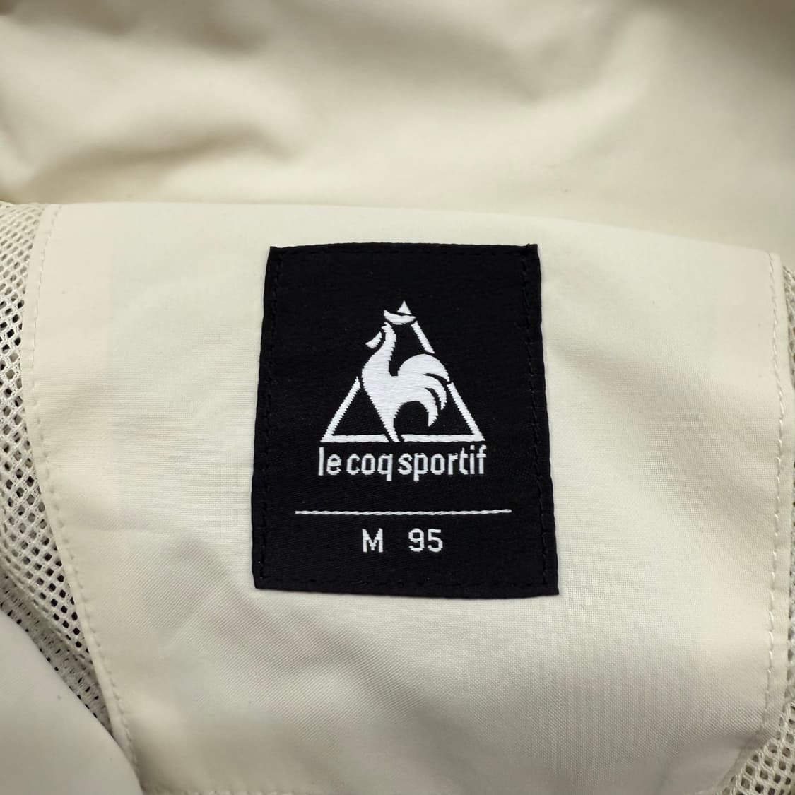 [정품/M] 르꼬끄 후드 바람막이 자켓 아이보리 블랙 b14 상품이미지5