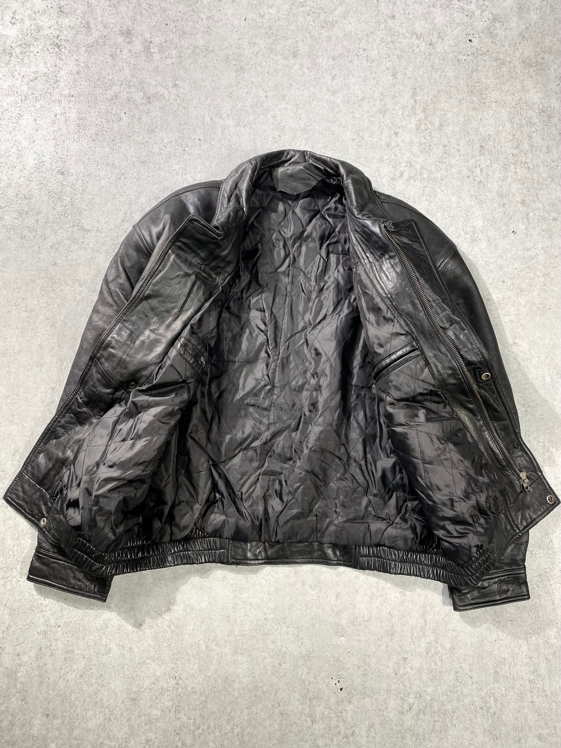 [XL] 90s Vintage 빈티지 멀티포켓 양가죽 레더 봄버자켓 상품이미지5