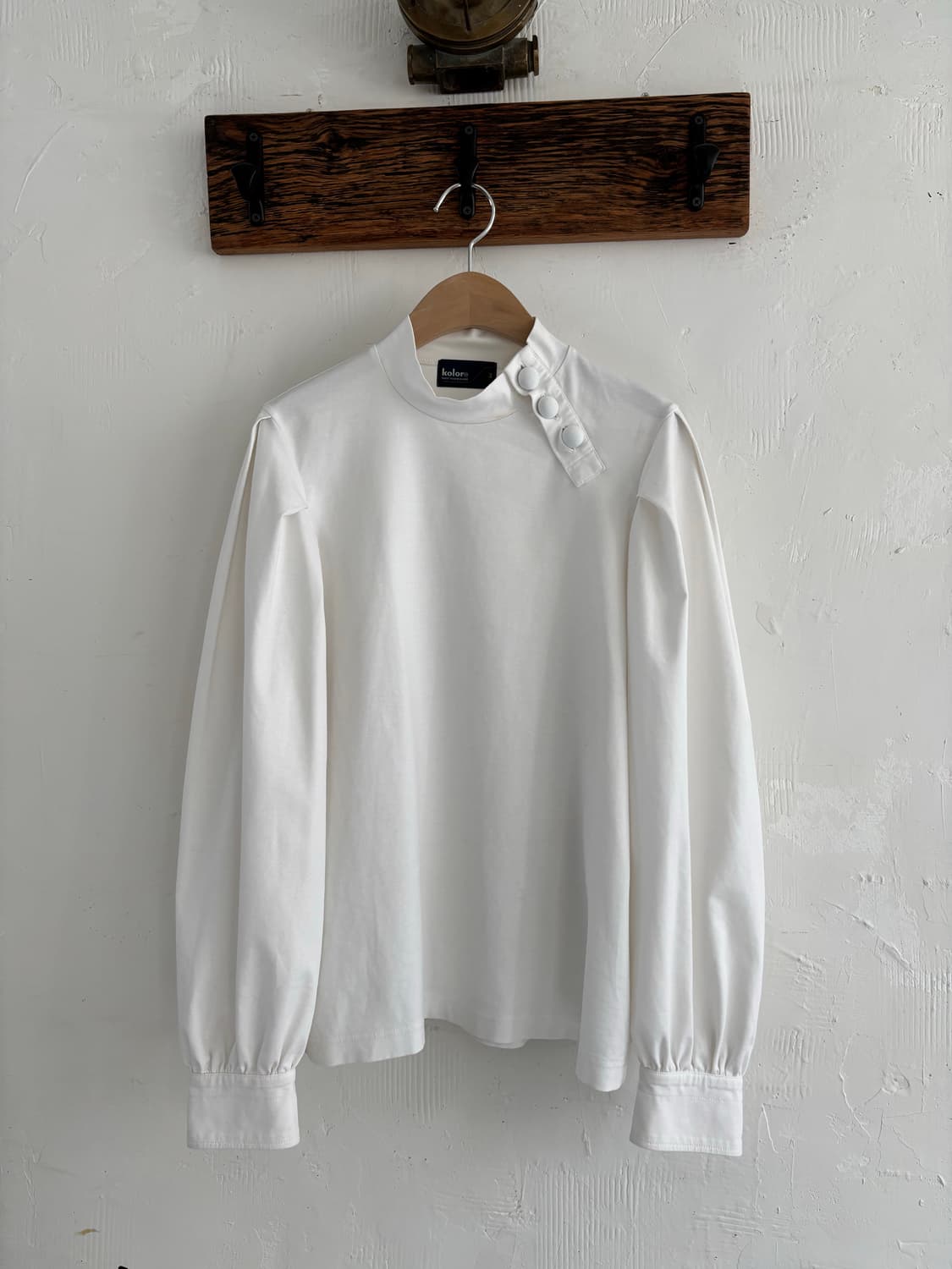 Kolor 컬러 화이트 차이나넥 블라우스 상품이미지2