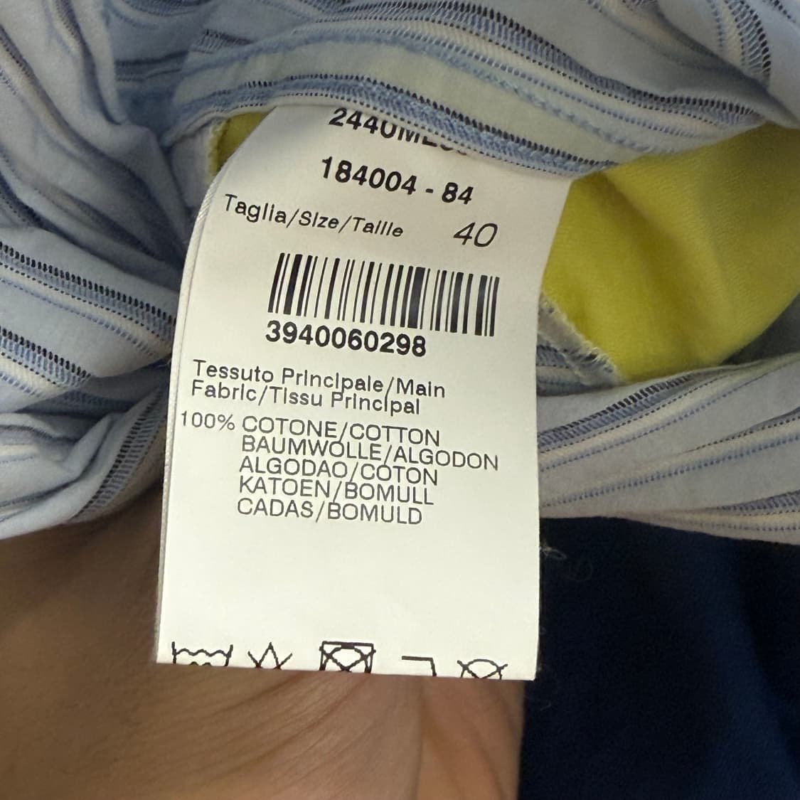 MSGM 블루 스트라이프 패턴에 토코 투칸 셔츠 (40) 상품이미지3