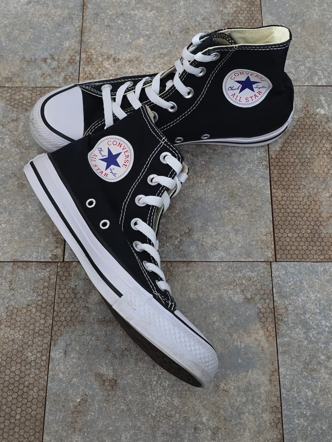 (245)컨버스 척테일러 올스타 하이 검흰 상품이미지4