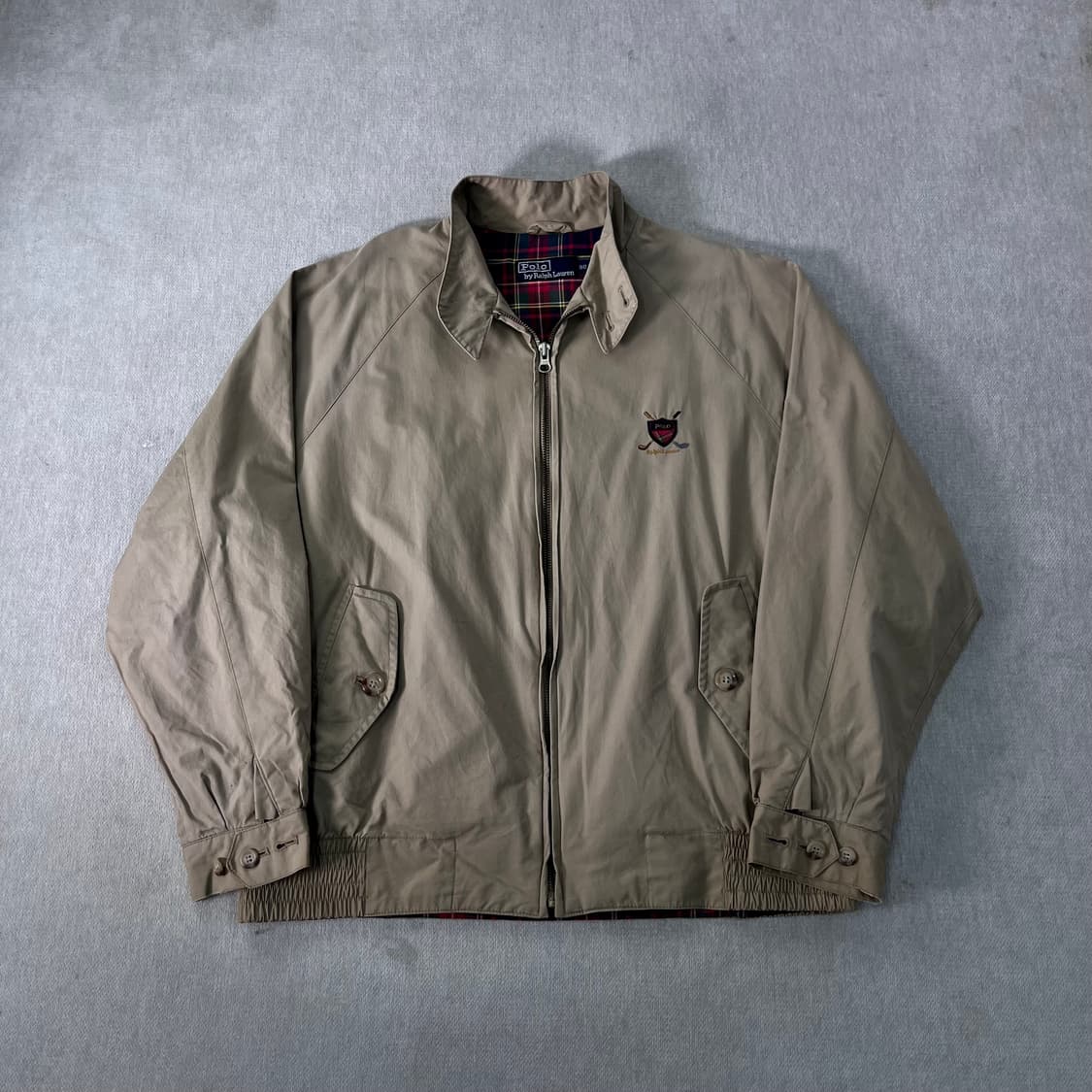 100 80s (일경물산)폴로랄프로렌 방패로고 블루종 자켓 상품이미지1