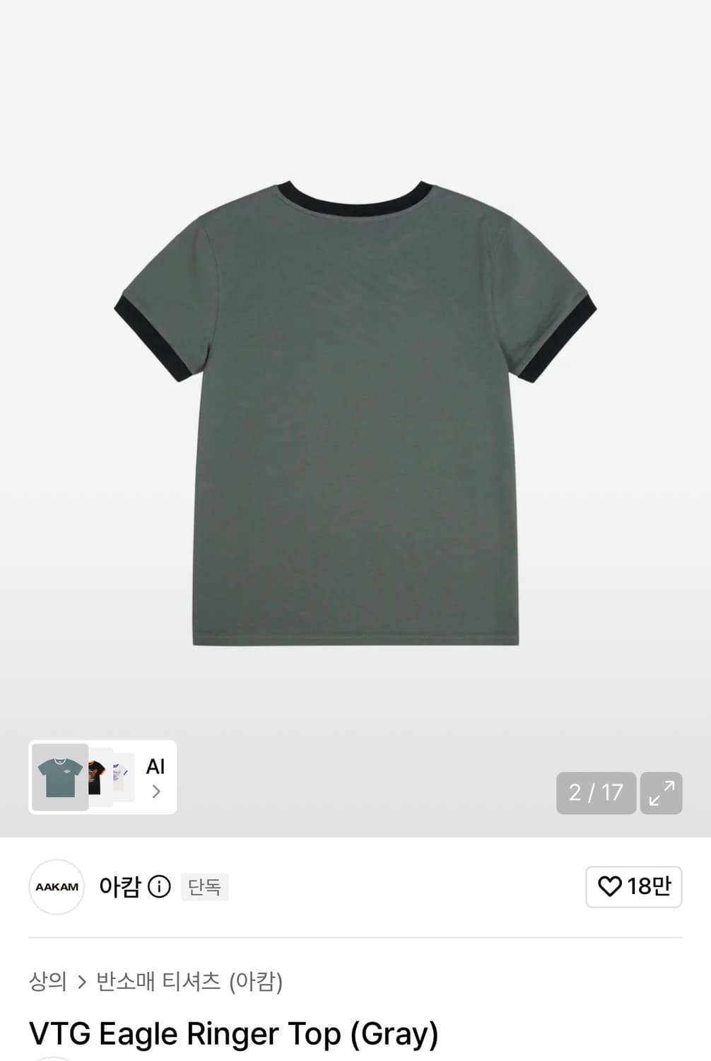 아캄 VTG eagle ringer top 상품이미지2