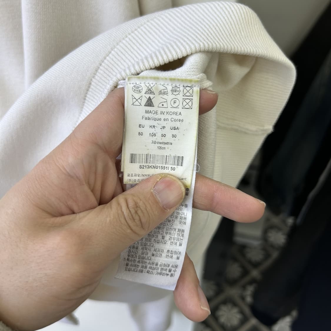 15843 - 솔리드 옴므 화이트 니트 상품이미지4