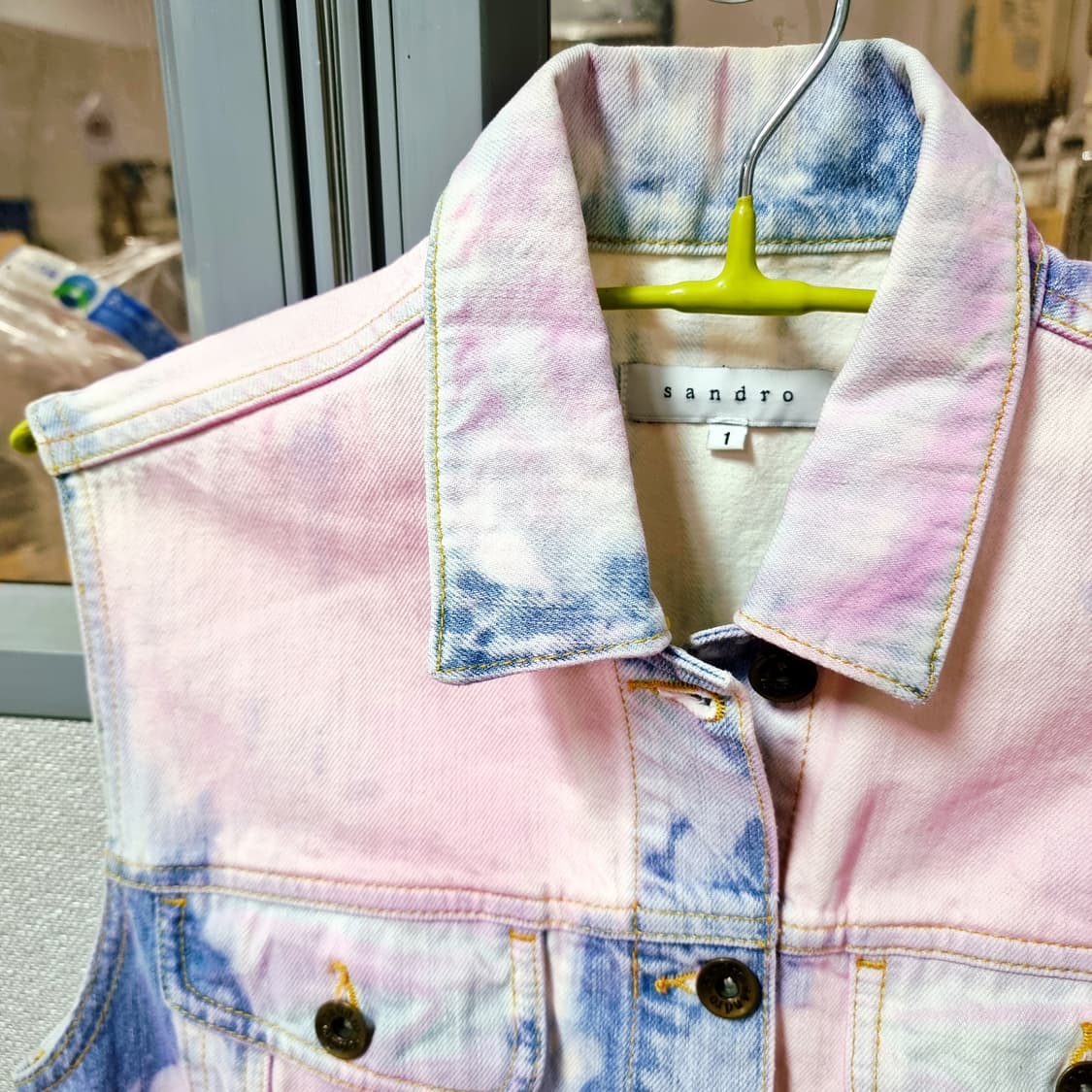 산드로 Sandro 코튼데님 타이다이 자켓 (55/표기1) 상태최상 상품이미지2
