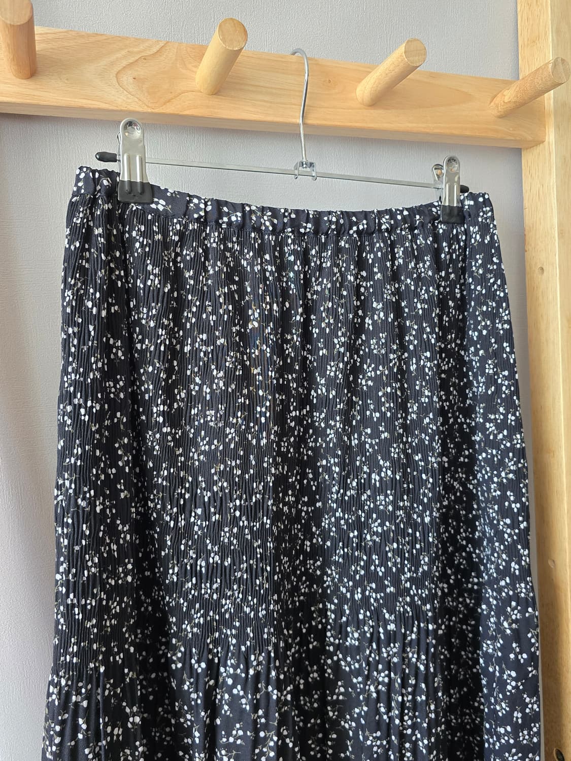 nano universe 블랙 플라워 롱 스커트 / F 상품이미지3