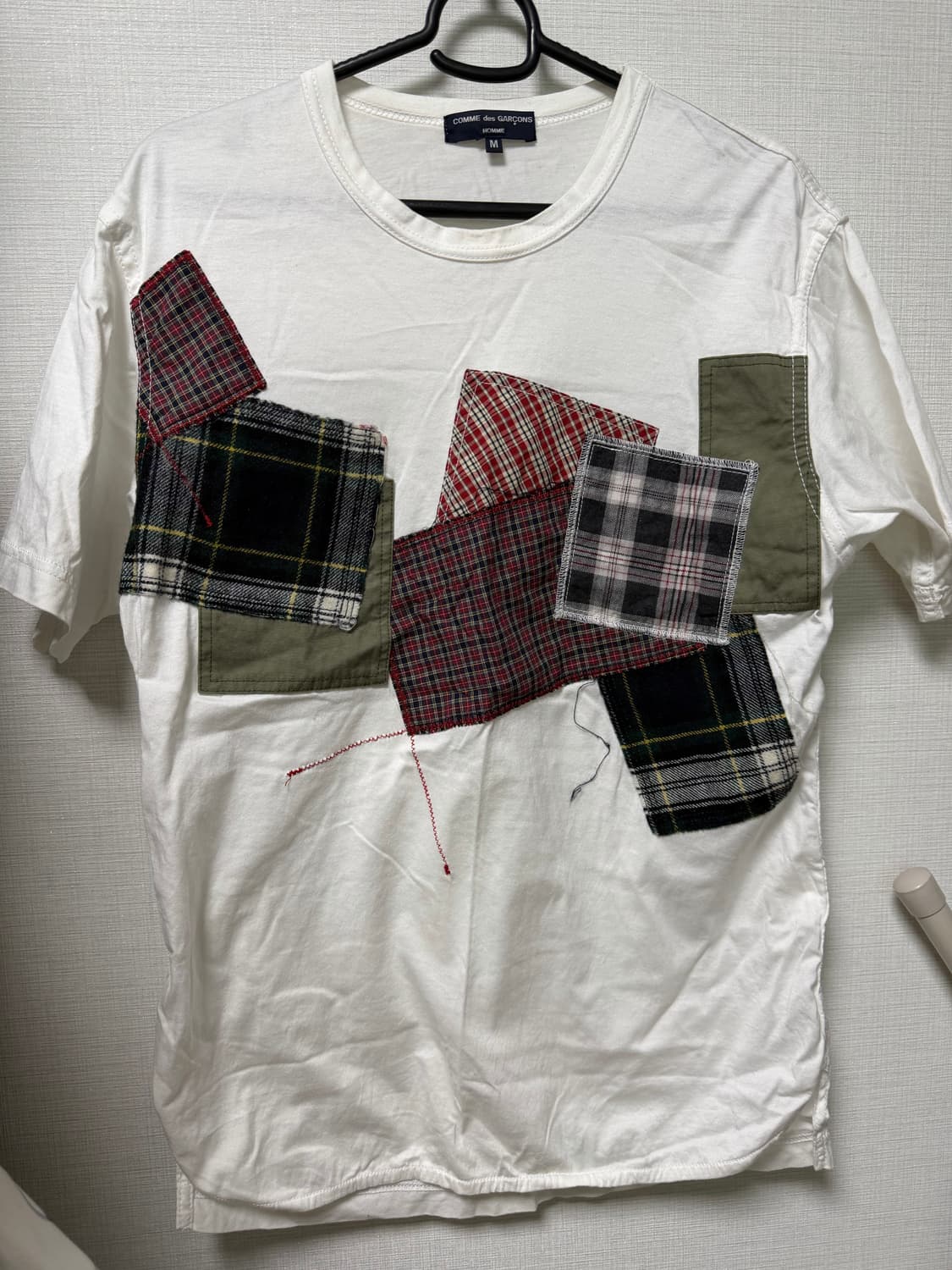 comme des garcons homme 패치워크 반팔티 상품이미지1