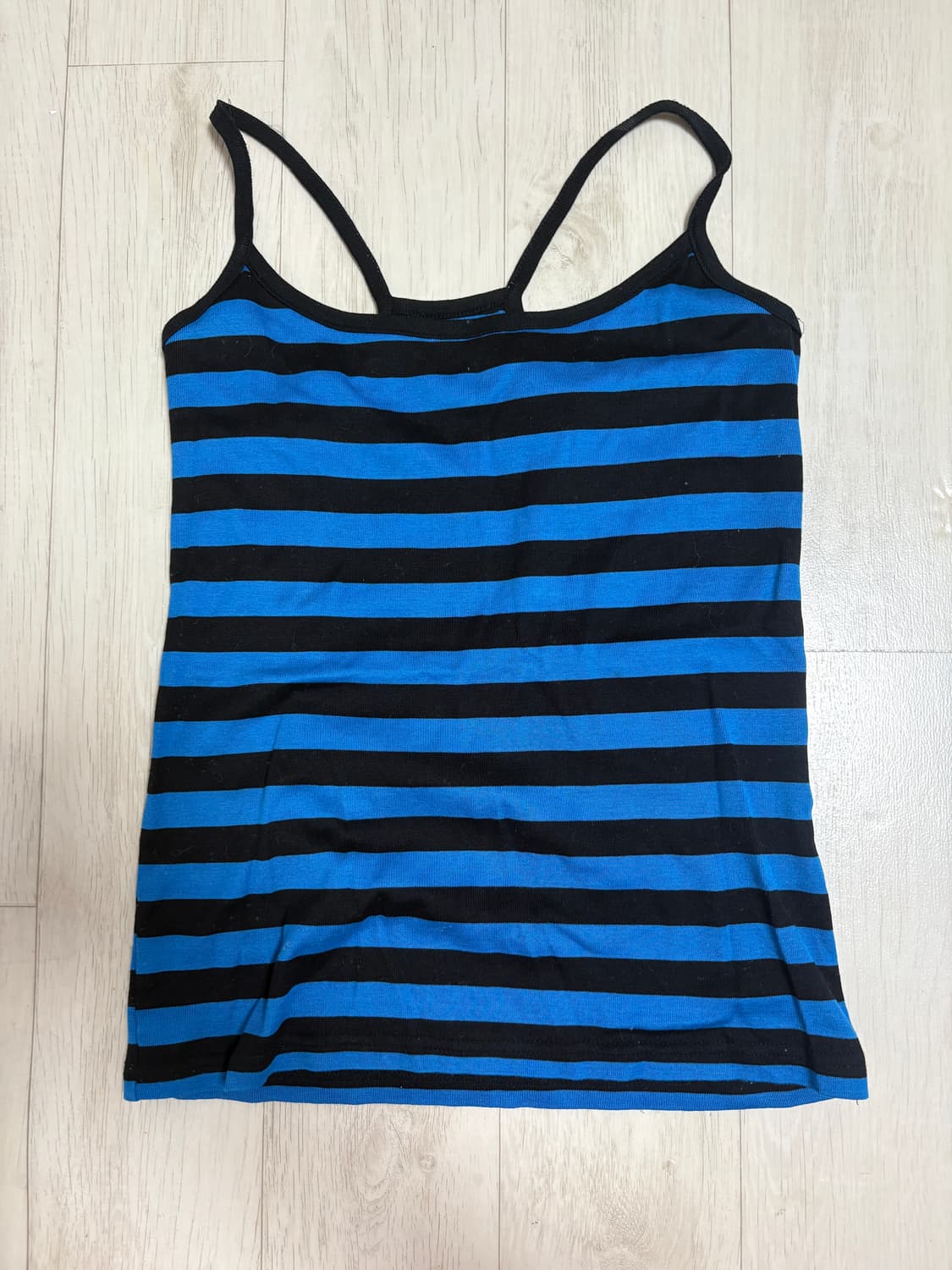 Y-3 요지야마모토 스트라이프 블루블랙 나시 상품이미지2