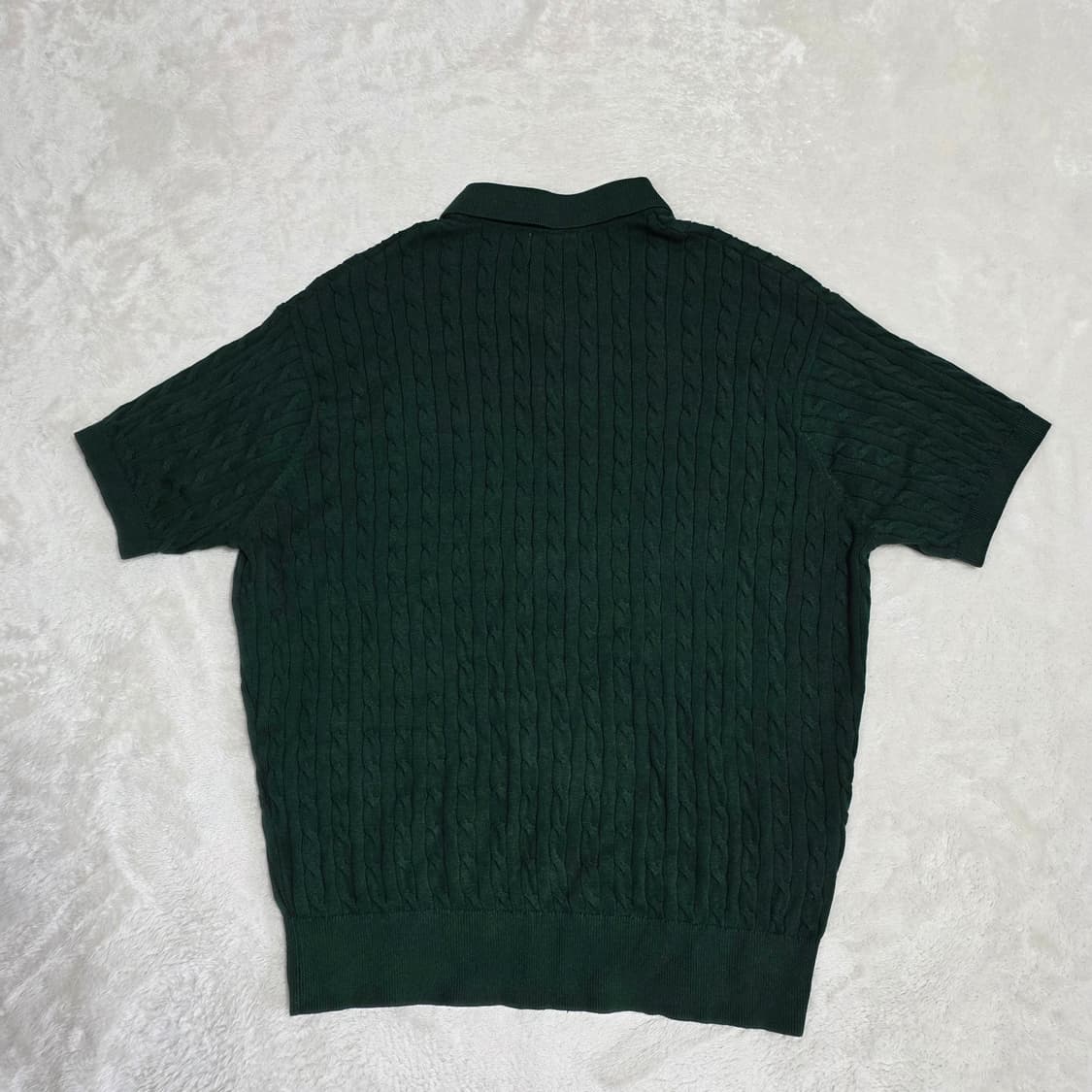 (XL)메르고 케이블 카라 반팔 니트 상품이미지4